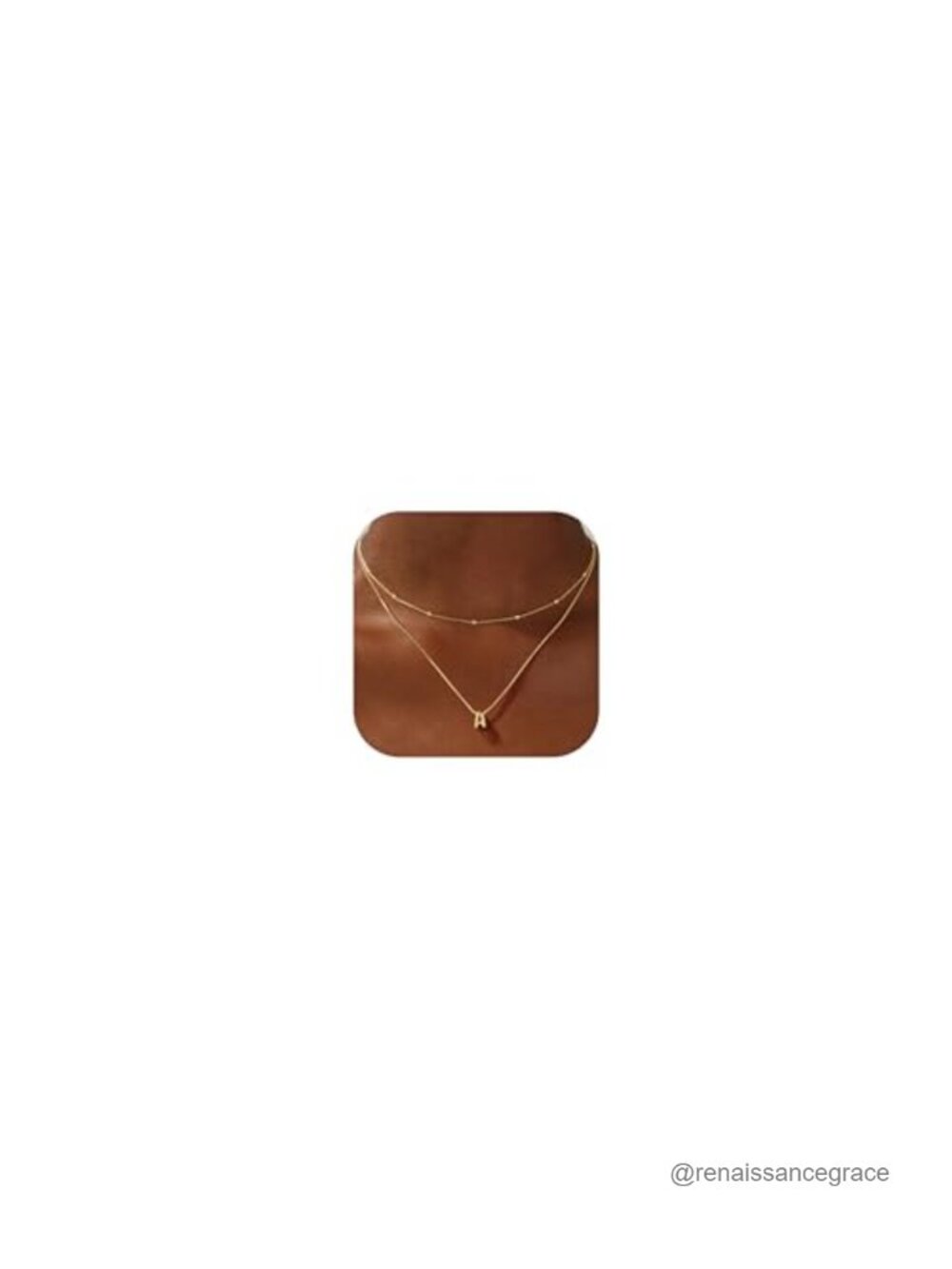 Gold Plated Letter Initial Necklace Layered Bubble Pendant Dainty Jewelry for